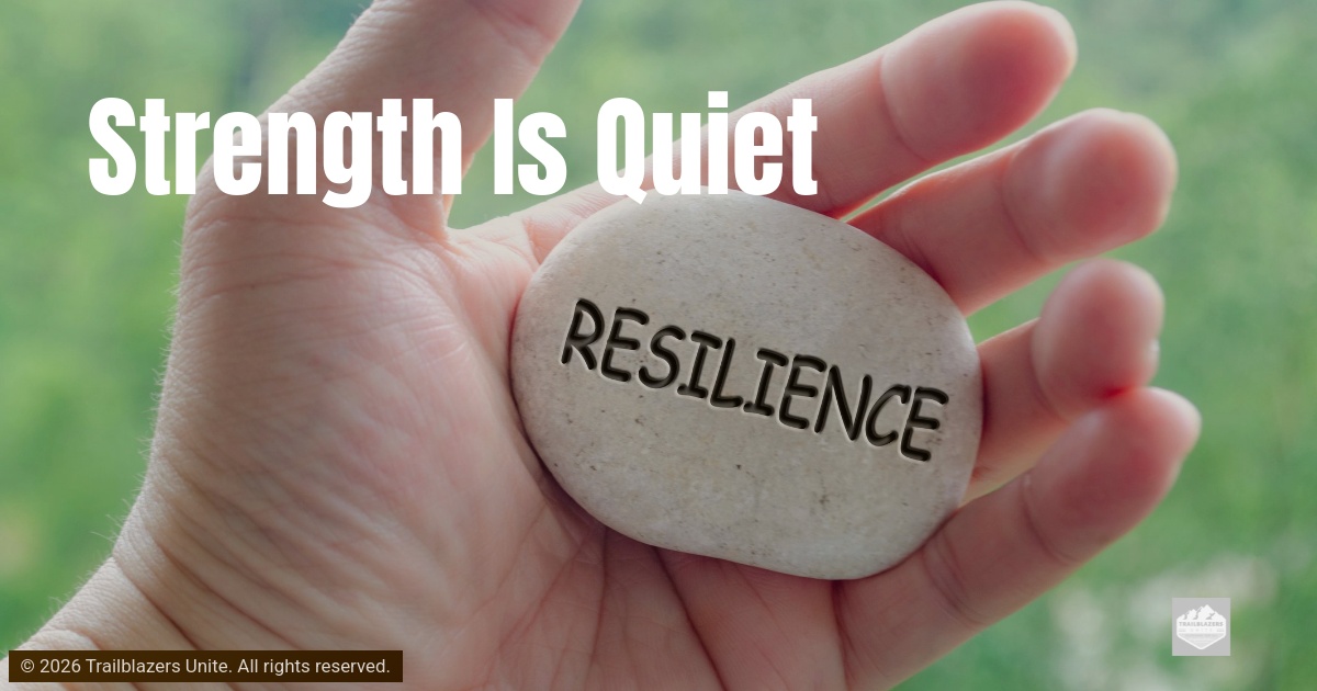 Hand holding a smooth stone engraved with the word resilience, symbolizing inner strength, steadiness, and endurance.